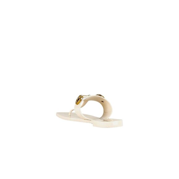 Jeffrey Campbell A-Lil-Bit Sandals in Cream Shiny 7 with box Womens flip flops - Picture 3 of 12
